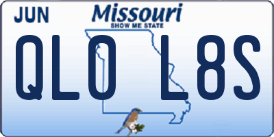 MO license plate QL0L8S