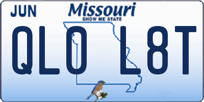 MO license plate QL0L8T