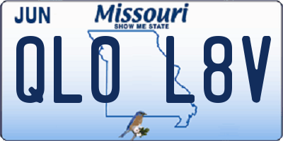 MO license plate QL0L8V