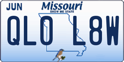 MO license plate QL0L8W