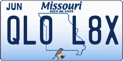MO license plate QL0L8X