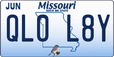 MO license plate QL0L8Y