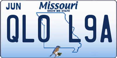 MO license plate QL0L9A