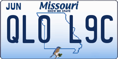 MO license plate QL0L9C