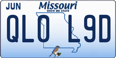 MO license plate QL0L9D