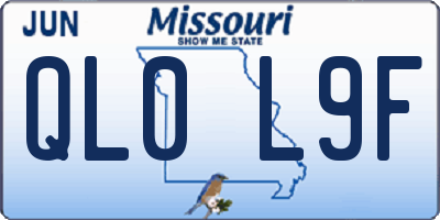 MO license plate QL0L9F