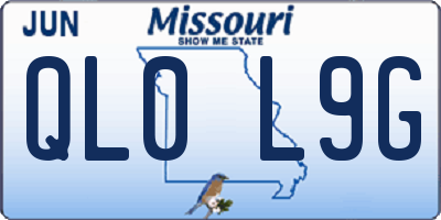 MO license plate QL0L9G