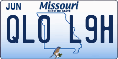 MO license plate QL0L9H