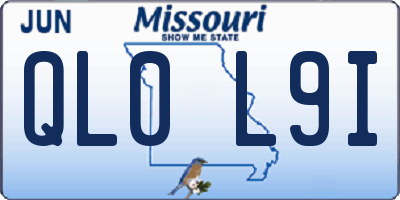 MO license plate QL0L9I