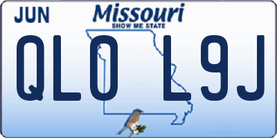 MO license plate QL0L9J