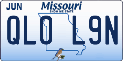 MO license plate QL0L9N