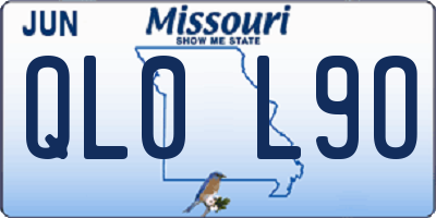 MO license plate QL0L9O