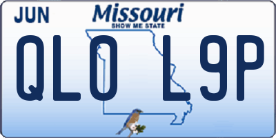 MO license plate QL0L9P