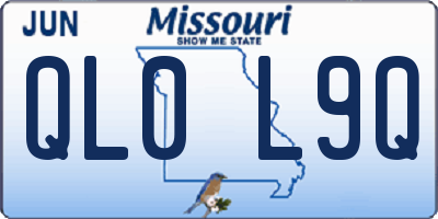 MO license plate QL0L9Q