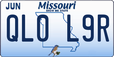 MO license plate QL0L9R