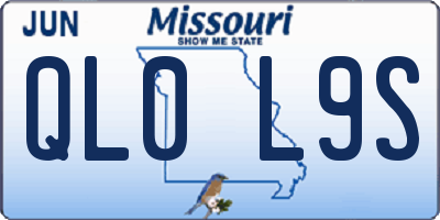 MO license plate QL0L9S