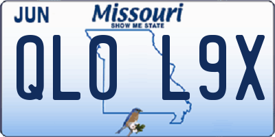 MO license plate QL0L9X