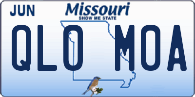 MO license plate QL0M0A