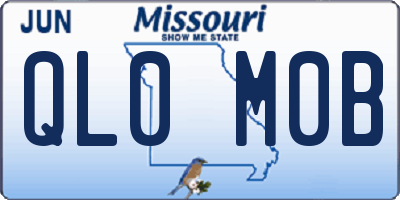 MO license plate QL0M0B