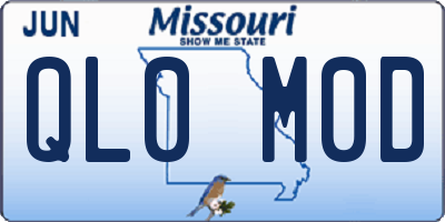 MO license plate QL0M0D