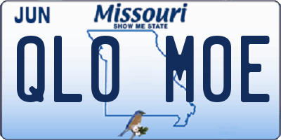 MO license plate QL0M0E