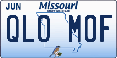 MO license plate QL0M0F