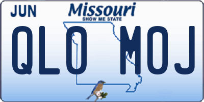 MO license plate QL0M0J