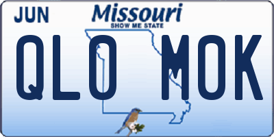 MO license plate QL0M0K