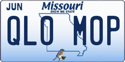 MO license plate QL0M0P