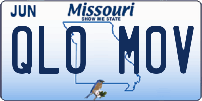 MO license plate QL0M0V