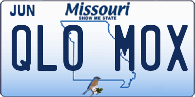 MO license plate QL0M0X