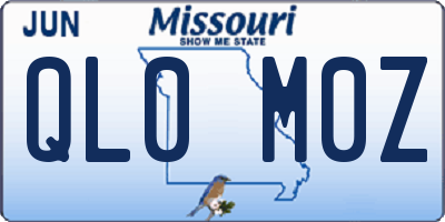 MO license plate QL0M0Z