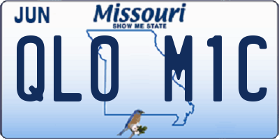 MO license plate QL0M1C