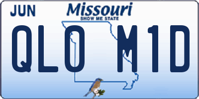 MO license plate QL0M1D