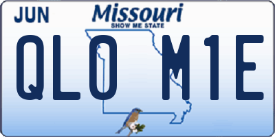 MO license plate QL0M1E