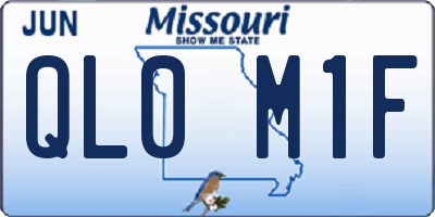 MO license plate QL0M1F
