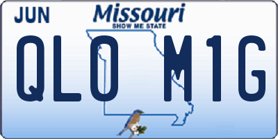 MO license plate QL0M1G