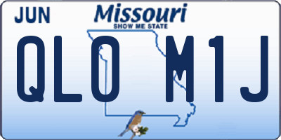 MO license plate QL0M1J