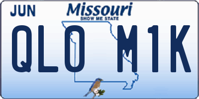 MO license plate QL0M1K