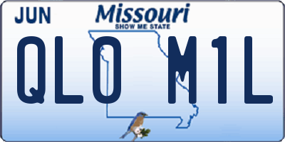 MO license plate QL0M1L