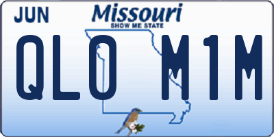 MO license plate QL0M1M