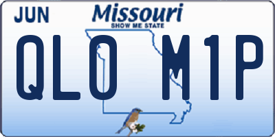 MO license plate QL0M1P