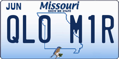MO license plate QL0M1R