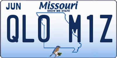 MO license plate QL0M1Z