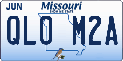 MO license plate QL0M2A