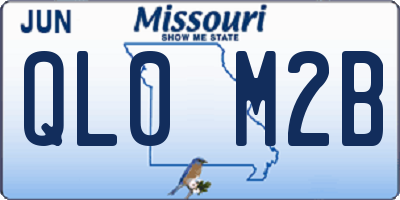MO license plate QL0M2B