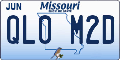 MO license plate QL0M2D