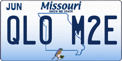 MO license plate QL0M2E