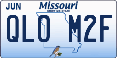 MO license plate QL0M2F