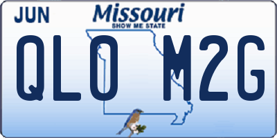 MO license plate QL0M2G